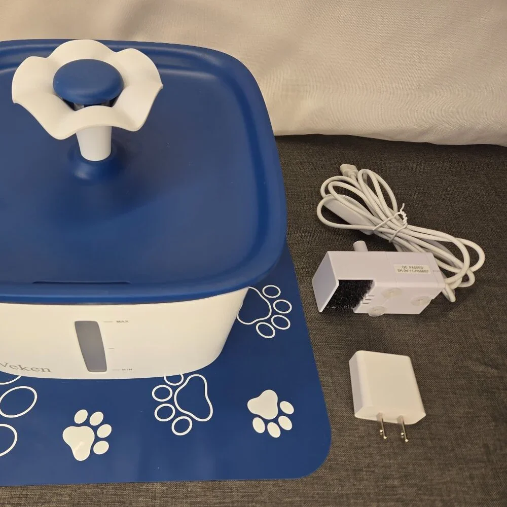 Veken Pet Drinking Water Fountain (95oz w/Blue Night Light Switch) Automatic
